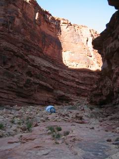 Someone else's tent.  I wonder what the canyon whispers to him at night.