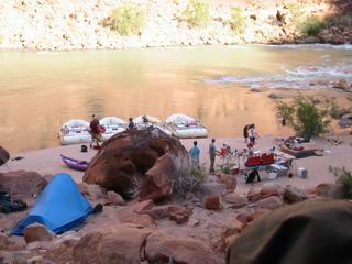 An overview of the campsite by the North Canyon.