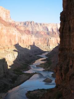 The Indians picked a beautiful place to build their granary.  You can see the river meander through the canyon.